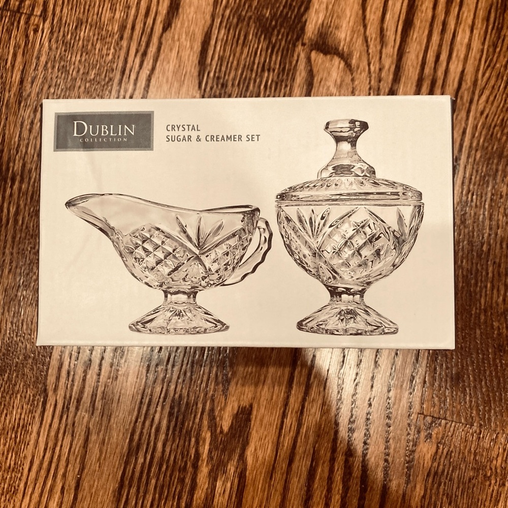 NEW Crystal Sugar &  Creamer Set